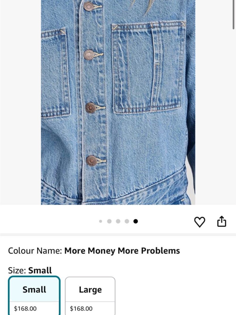 Levi's Light Blue Wide-Leg Denim Jumpsuit - Picture 6 of 10